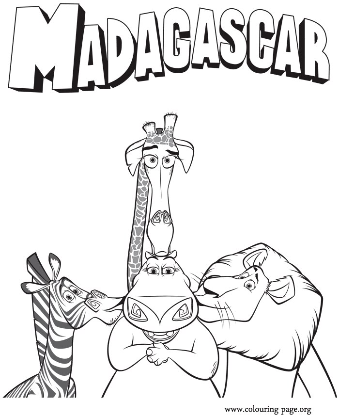 madagascar coloring pages for kids - photo #26