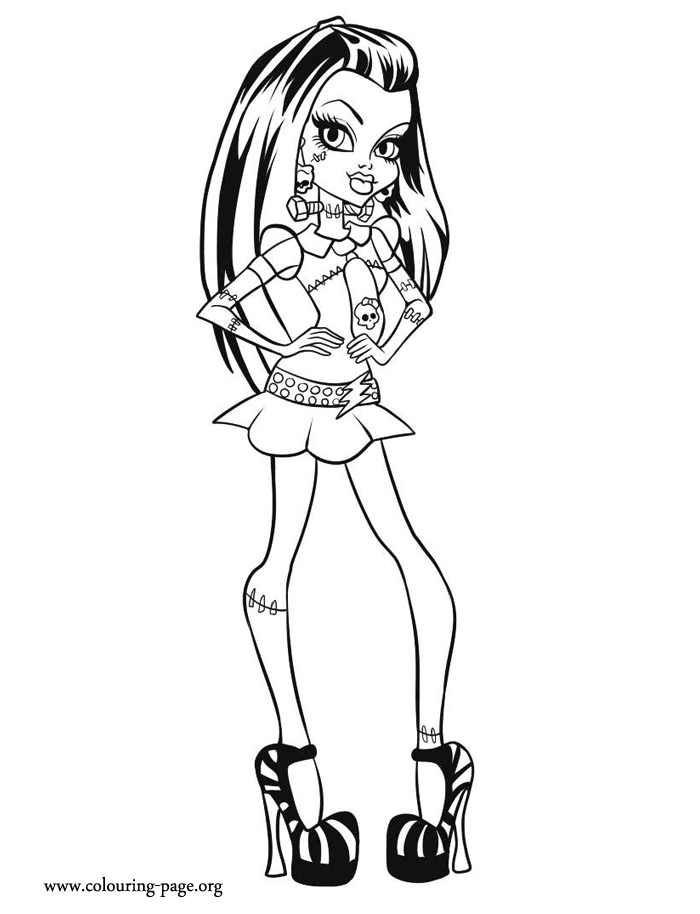 Monster High - Frankie Stein, one of the ghoulfriends coloring page